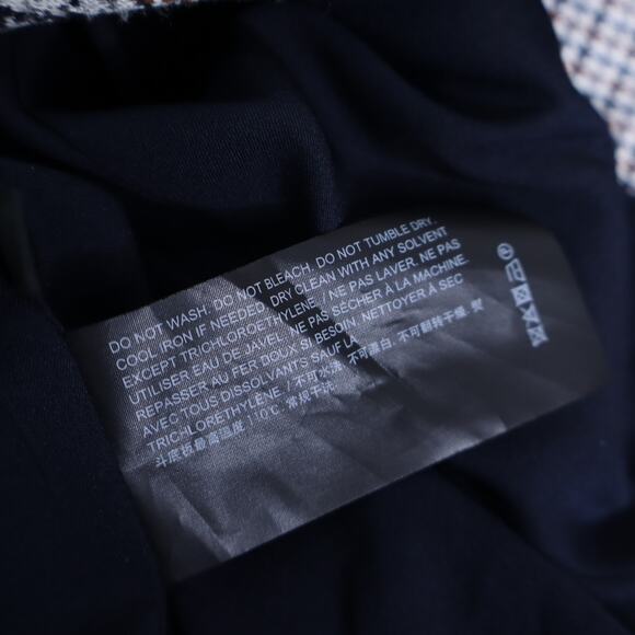 THEORY Staple Houndstooth Stratton Knit Blazer Multi Long Sleeve Women's 4 - Picture 9 of 11